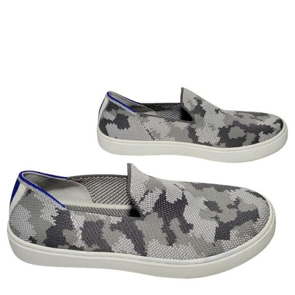 Rothy's Sneakers Youth Kids Size 4 Gray Camo Recycled Slip On Comfort Shoe EUC - Picture 6 of 14